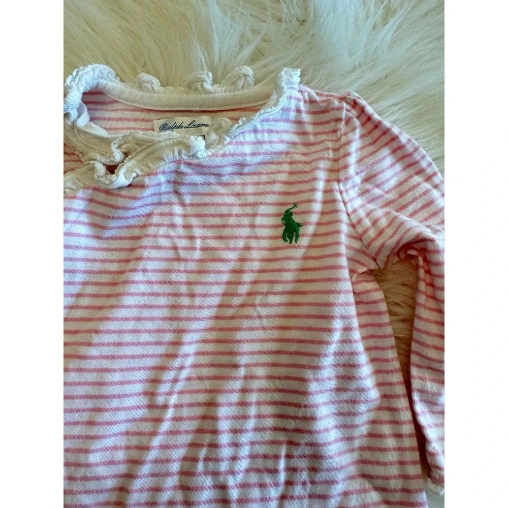 Ralph Lauren pink white stripes‎ 6m EUC